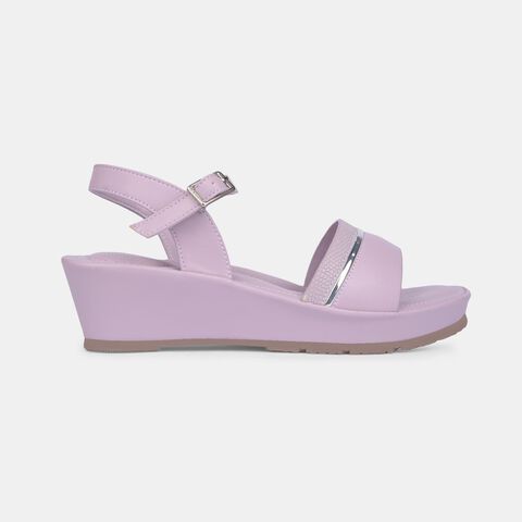 Bata comfit purple wedge heel for women